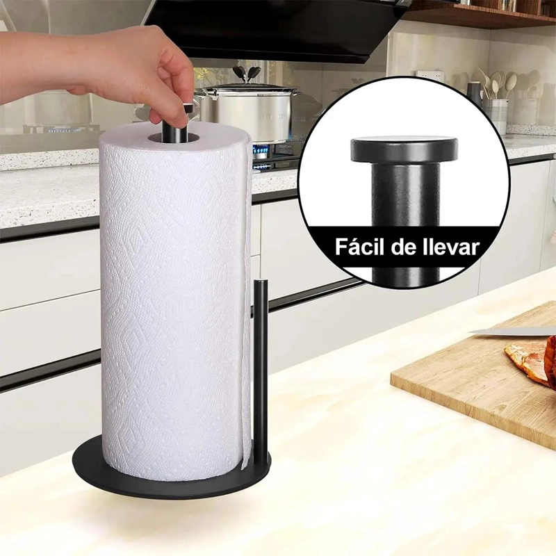SOPORTE DE ACERO INOXIDABLE PARA TOALLAS DE PAPEL EN COCINA - 6