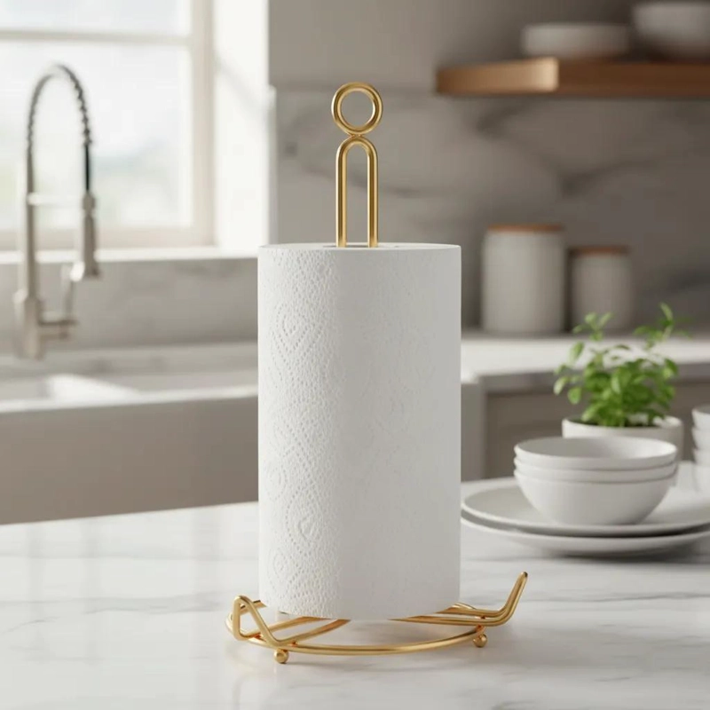 SOPORTE METALICO ELEGANTE PARA TOALLAS DE PAPEL - 3