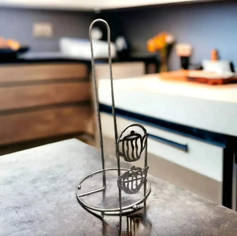 PACK DE 6 SOPORTES METALICOS PARA TOALLAS DE COCINA 26CM - 3