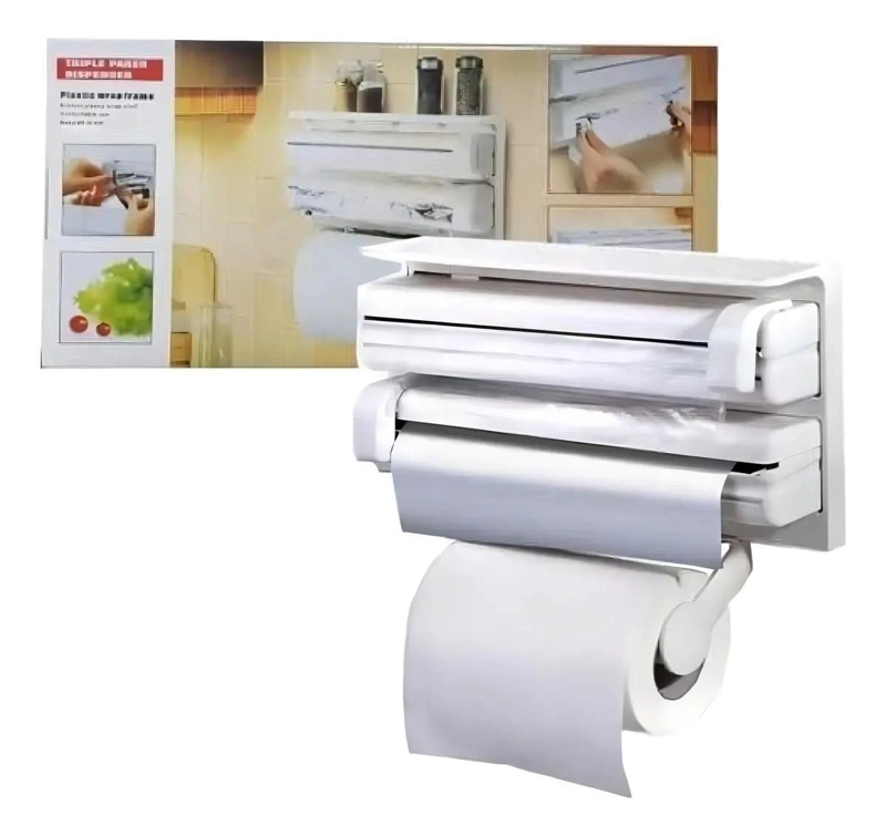 DISPENSADOR TRIPLE DE PAPEL CON CORTE FACIL Y VERSATILIDAD - 8