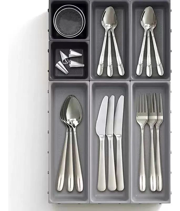 ORGANIZADOR DE CUBIERTOS CON 7 COMPARTIMENTOS PARA COCINA - 4