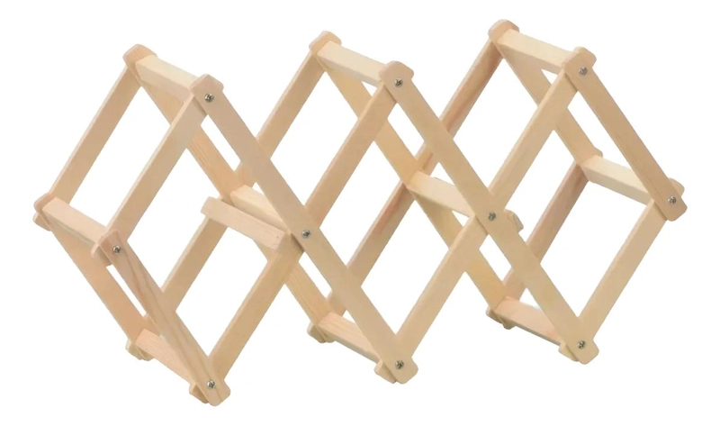 ORGANIZADOR DE BAMBU PLEGABLE PARA 5 BOTELLAS DE COCINA - 2