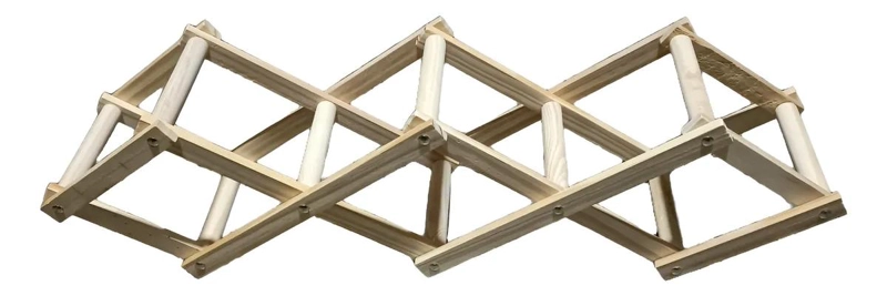 ORGANIZADOR DE BAMBU PLEGABLE PARA 5 BOTELLAS DE COCINA - 4