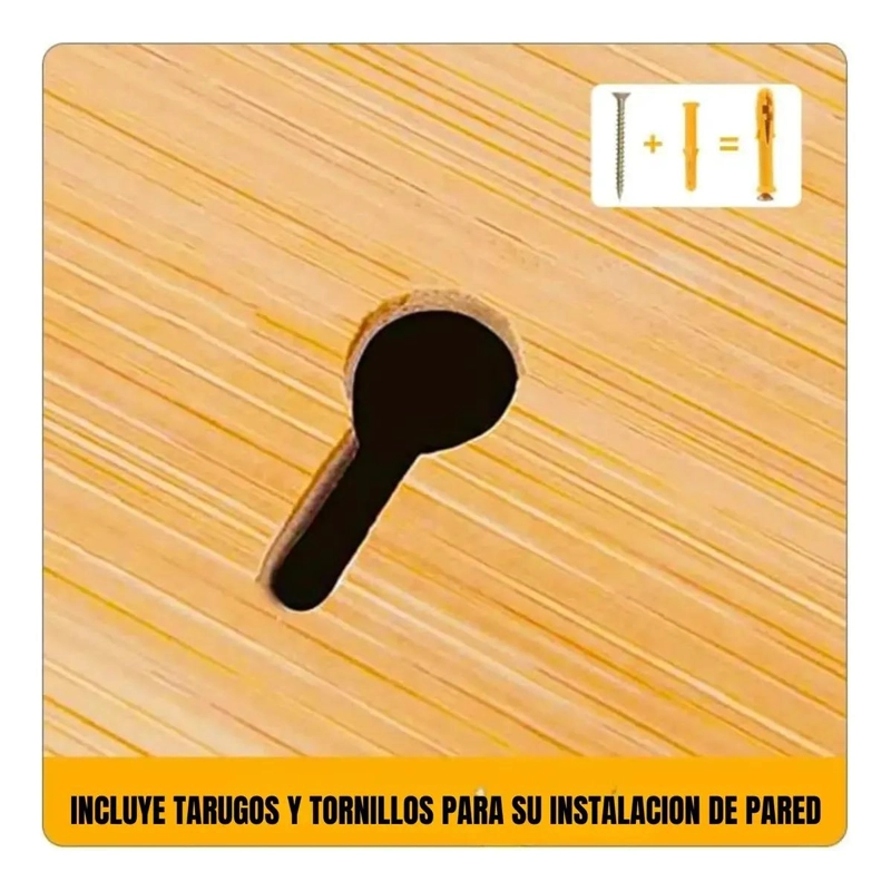 DISPENSADOR DE PAPEL ALUSA FILM DOBLE CON SOPORTE DE BAMBU - 8