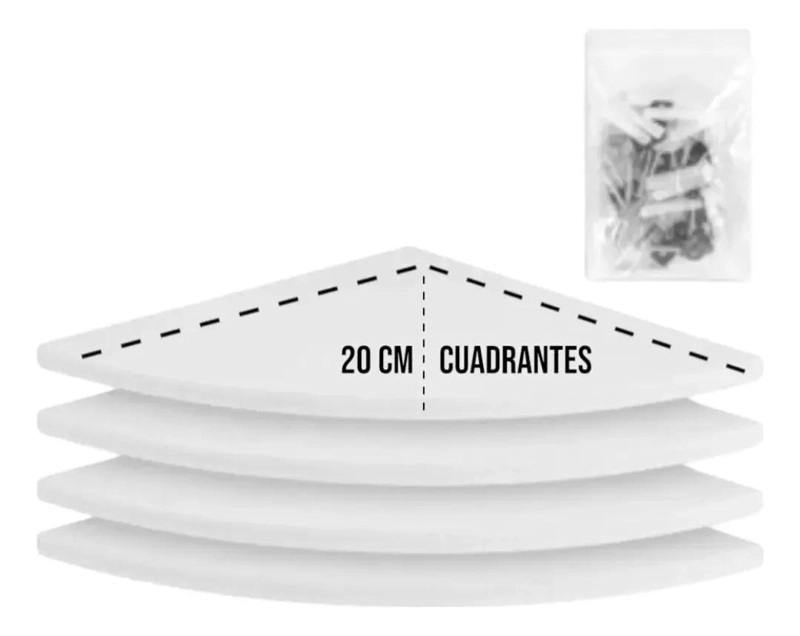 REPISA ESQUINERA FLOTANTE DE 4 NIVELES PARA DECORACION - 2