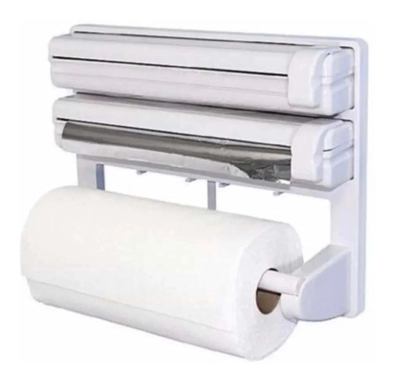 DISPENSADOR TRIPLE DE PAPEL DE COCINA Y FILM PARA ALIMENTOS - 1