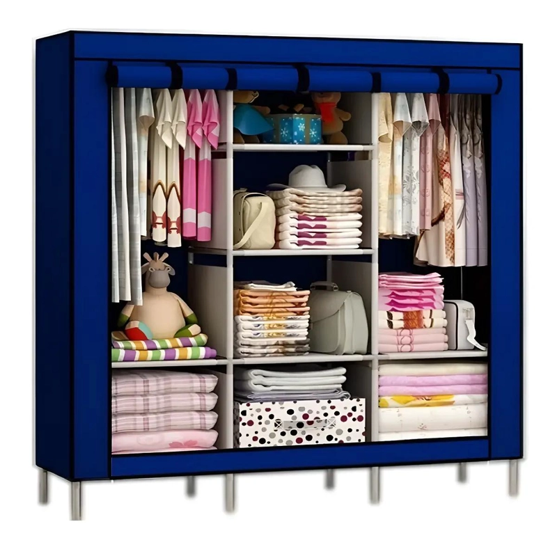 ARMARIO CLOSET ROPERO ARMABLE GRANDE COLOR CYAN 130X45X170 - 2