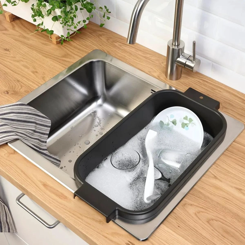 RECIPIENTE DE LAVAPLATOS GRIS 48X24X17 CM PARA COCINA - 2