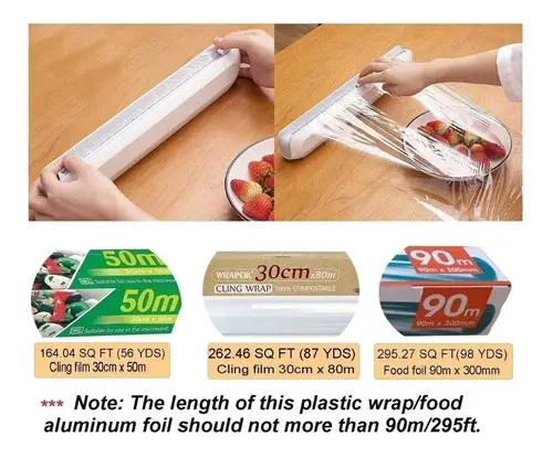DISPENSADOR DE PAPEL ALUMINIO CON CORTADOR PARA COCINA - 4