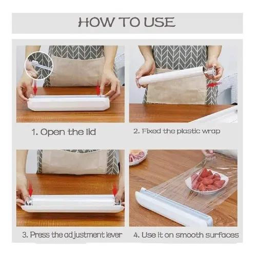 DISPENSADOR DE PAPEL ALUMINIO CON CORTADOR PARA COCINA - 6