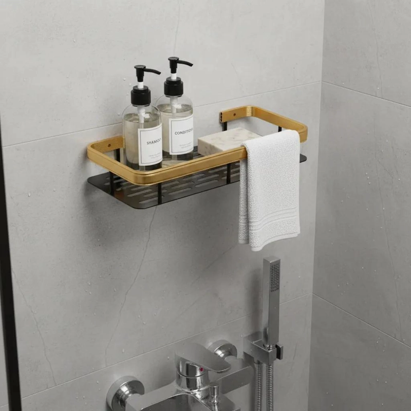REPISA ORGANIZADORA DE DUCHA DE PARED EN ALUMINIO ELEGANTE - 2