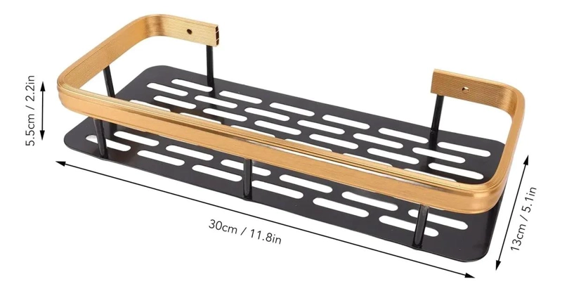REPISA ORGANIZADORA DE DUCHA DE PARED EN ALUMINIO ELEGANTE - 4