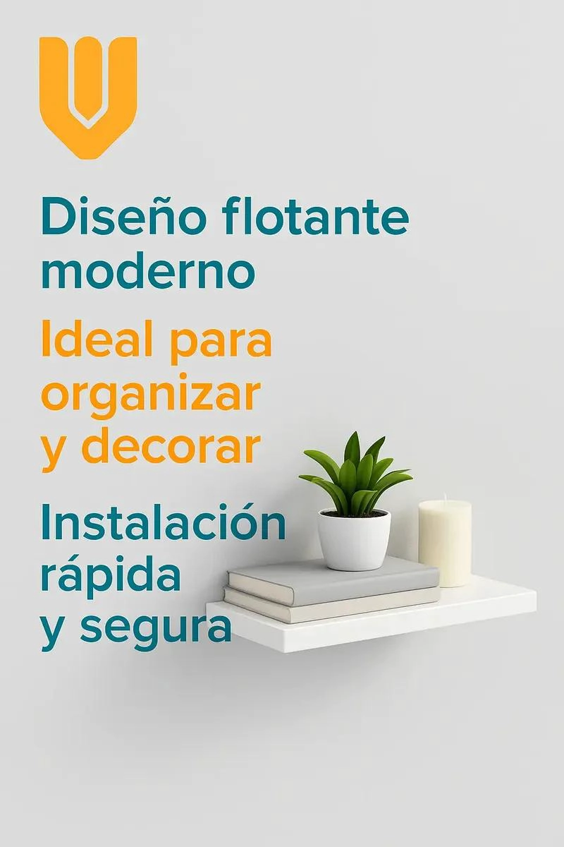 REPISA FLOTANTE MINIMALISTA PARA ORGANIZACION EN CASA - 7