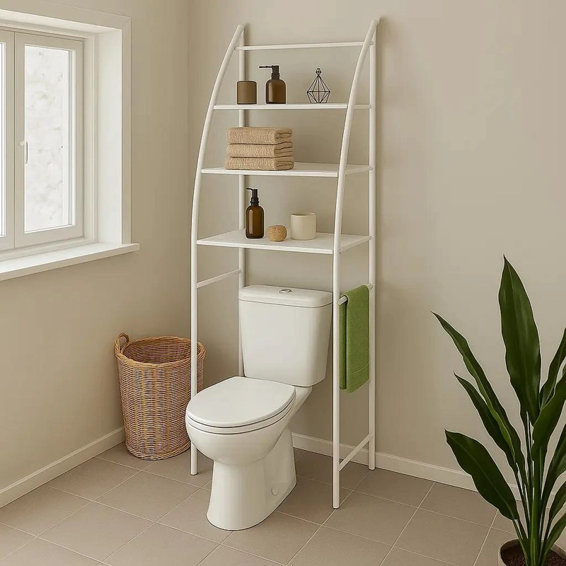 ORGANIZADOR DE BAÑO METALICO DE 3 ESTANTES PARA INODORO - 7