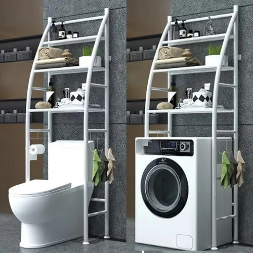 ORGANIZADOR DE BAÑO METALICO DE 3 ESTANTES PARA INODORO - 9