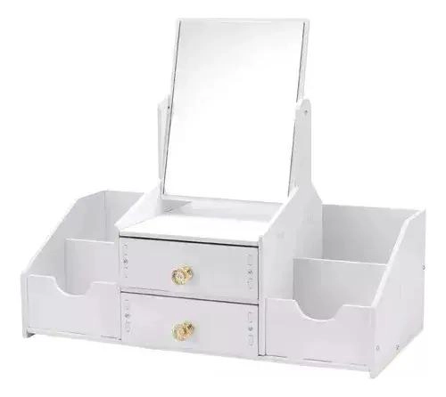 ORGANIZADOR DE CAJON PARA MAQUILLAJE CON ESPEJO Y REPISAS - 3