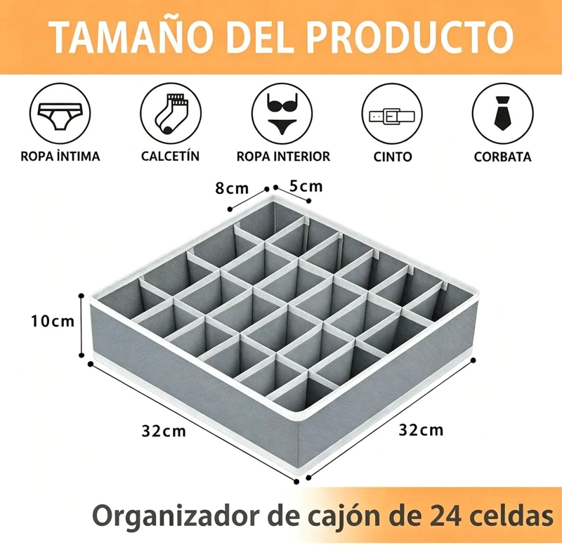 ORGANIZADOR DE CAJONES PARA CALCETINES Y ROPA INTERIOR - 4