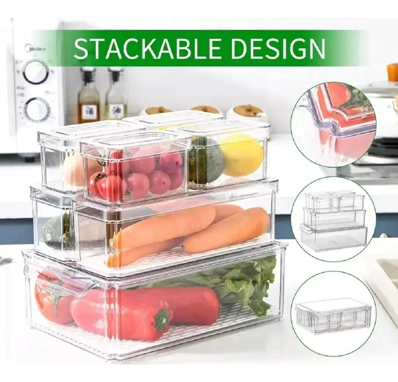 SET DE 7 CONTENEDORES ORGANIZADORES PARA REFRIGERADOR - 3