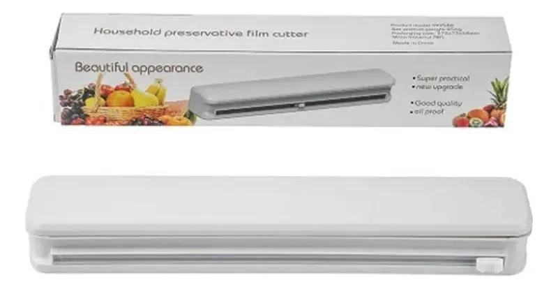 DISPENSADOR DE PAPEL Y FILM PARA COCINA CON CORTADOR PRACTICO - 1