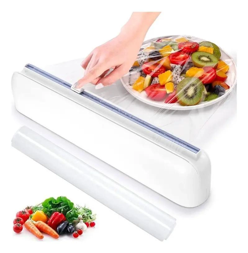 DISPENSADOR DE PAPEL Y FILM PARA COCINA CON CORTADOR PRACTICO - 4