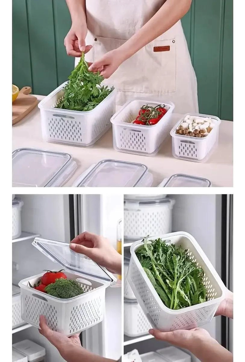 SET DE 4 ORGANIZADORES PARA REFRIGERADOR Y DESPENSA - 4