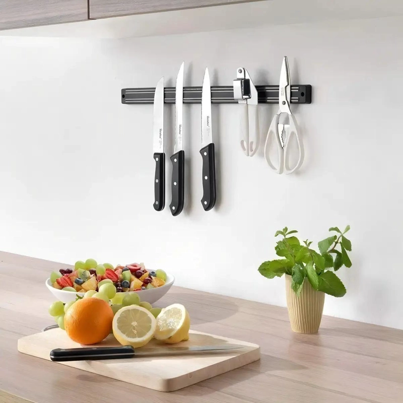 BARRA MAGNE TICA DE 33 CM PARA CUCHILLOS EN COLOR NEGRO - 4