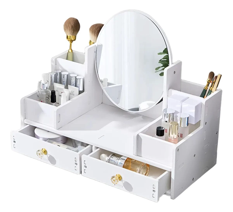 ORGANIZADOR DE MAQUILLAJE CON MULTIPLES CAJONES Y COMPARTIMENTOS - 1