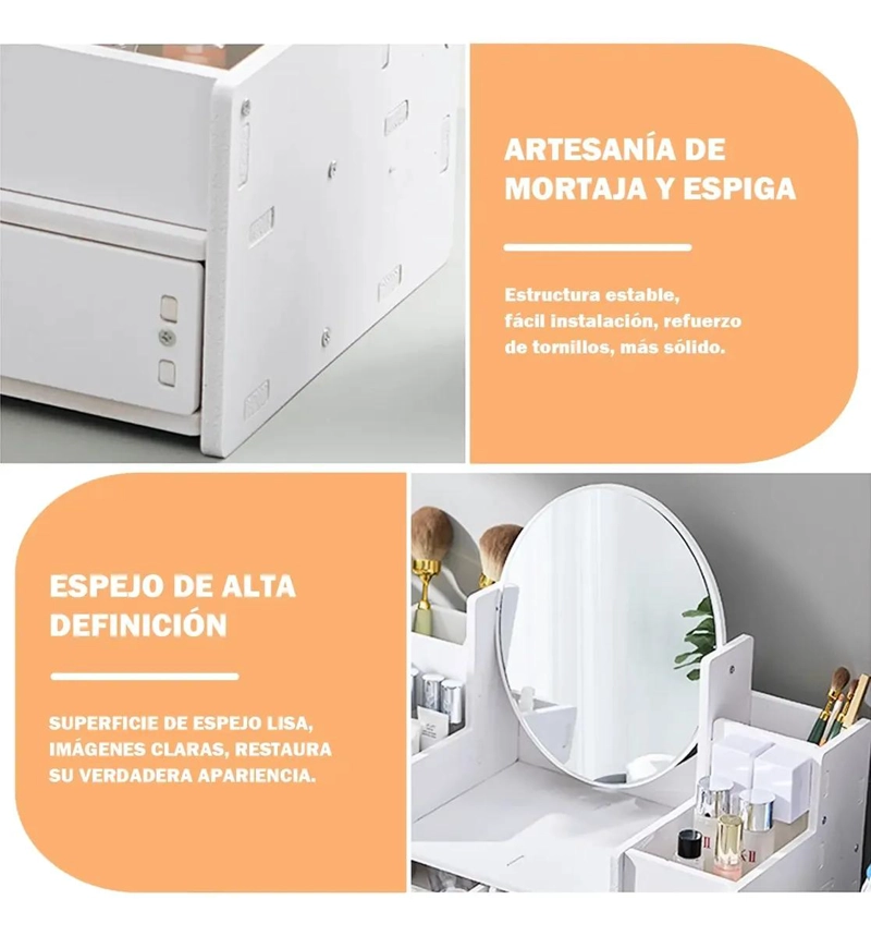 ORGANIZADOR DE MAQUILLAJE CON MULTIPLES CAJONES Y COMPARTIMENTOS - 3