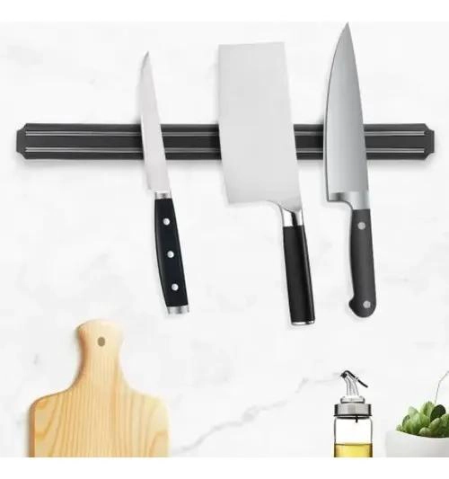 BARRA MAGNE TICA PARA CUCHILLOS DE COCINA 50 CM COLOR NEGRO - 6