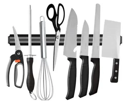 BARRA MAGNE TICA PARA CUCHILLOS DE COCINA 50 CM COLOR NEGRO - 8