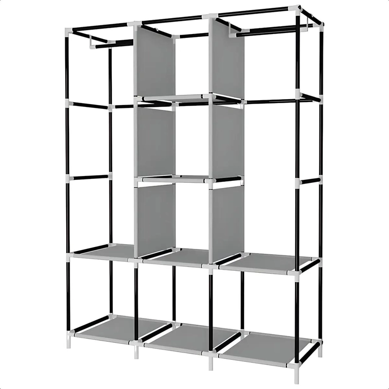 ARMARIO CLOSET ROPERO ARMABLE GRANDE COLOR ROJO PARA ORGANIZACION - 3