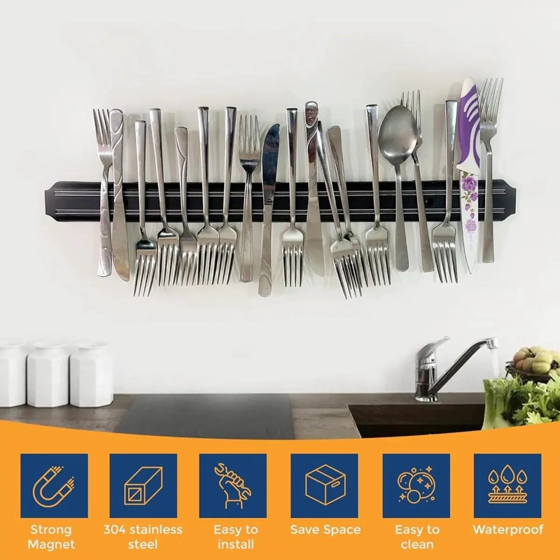 BARRA MAGNE TICA DE 33CM PARA CUCHILLOS Y UTENSILIOS METALICOS - 3