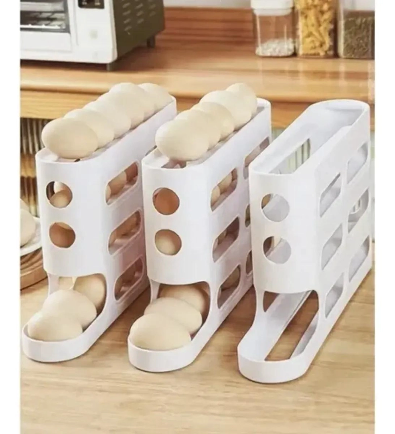 ORGANIZADOR AUTOMATICO RODANTE PARA HUEVOS EN COCINA - 5