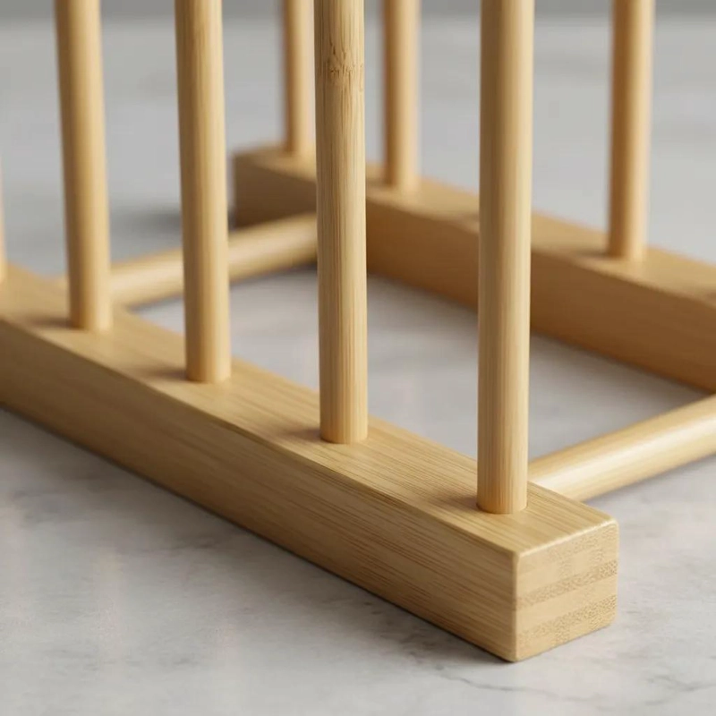 ORGANIZADOR DE BAMBU PARA PLATOS Y UTENSILIOS DE COCINA - 5