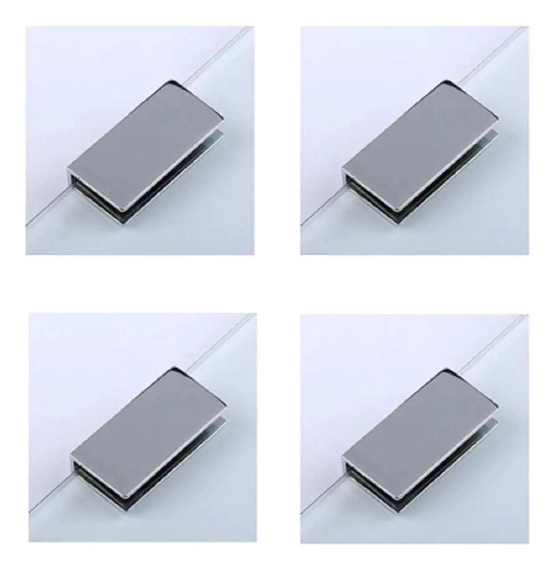 SOPORTE PARA REPISA DE VIDRIO CROMADO PARA ESTANTES DE 3 A 8MM - 3