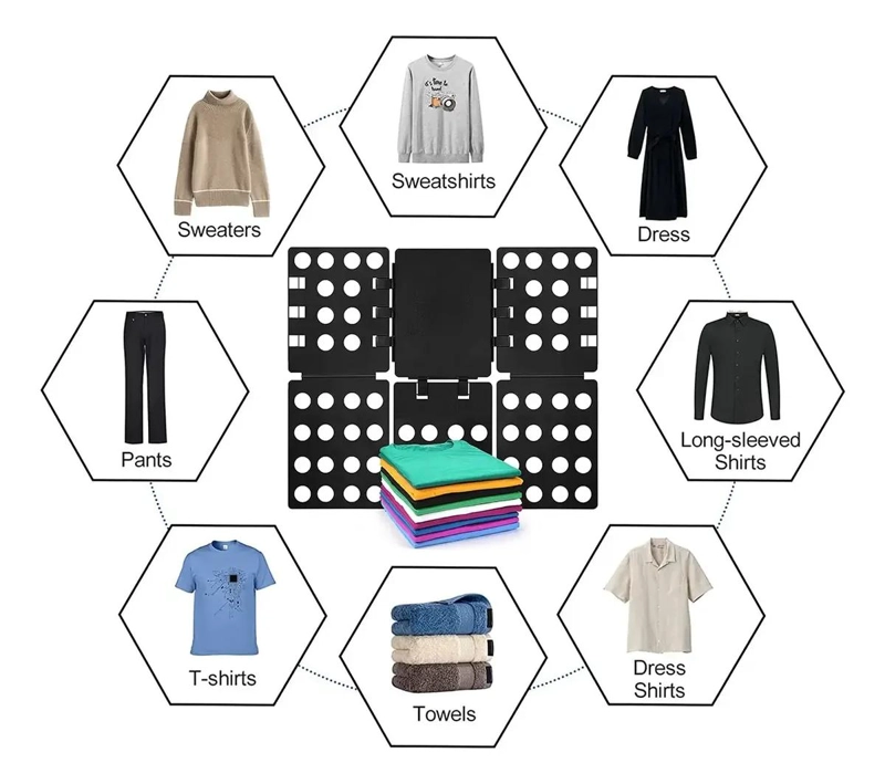 ORGANIZADOR DE ROPA PLEGABLE PARA ARMARIO, 2 PIEZAS - 4