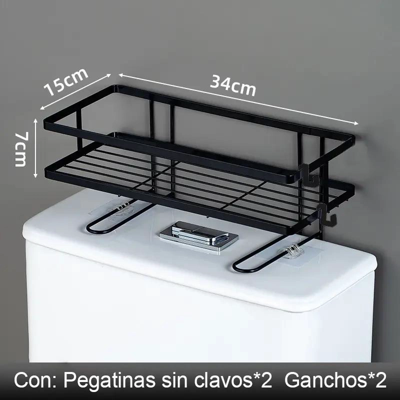 ESTANTE ORGANIZADOR METALICO PARA BAÑO CON REPISA - 2