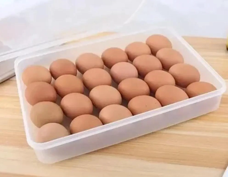 HUEVERA ORGANIZADORA APILABLE PARA 24 HUEVOS CON TAPA - 2
