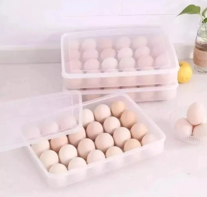 HUEVERA ORGANIZADORA APILABLE PARA 24 HUEVOS CON TAPA - 3