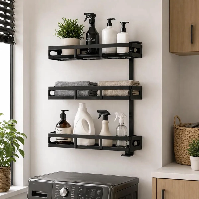 ESTANTE FLOTANTE MULTIFUNCIONAL PARA COCINA Y BAÑO - 3