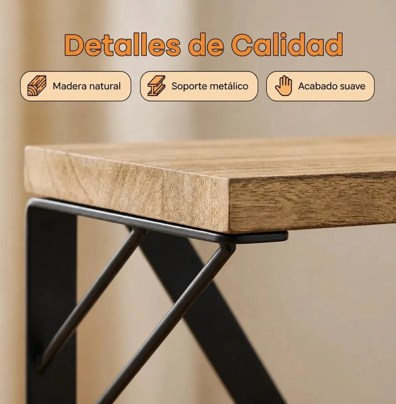 SET DE 3 REPISAS FLOTANTES DE MADERA PARA DECORACION - 6
