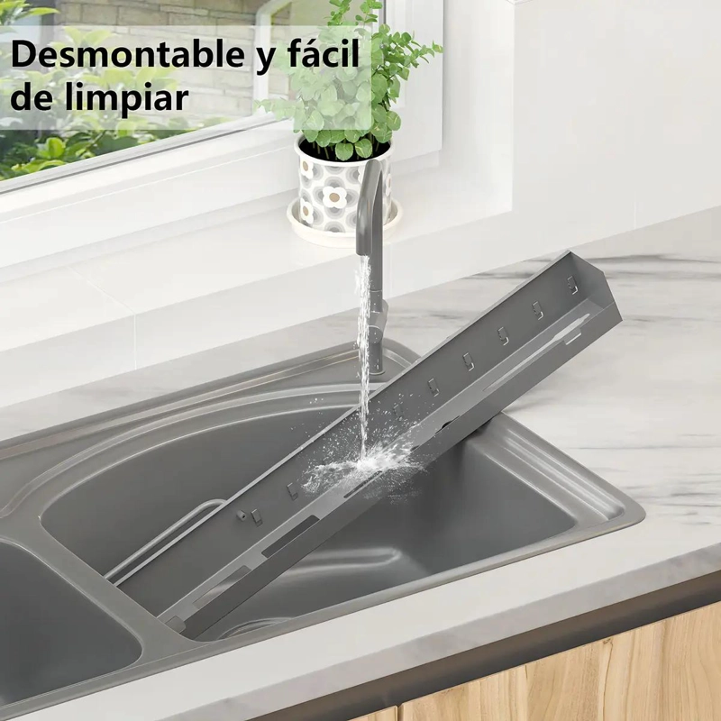 ORGANIZADOR DE COCINA MULTIFUNCIONAL DE PARED EN ACERO NEGRO - 7