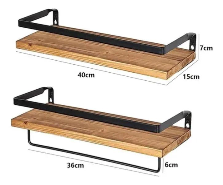 ESTANTES FLOTANTES PARA PARED EN JUEGO DE 4 PARA BAÑO Y COCINA - 2