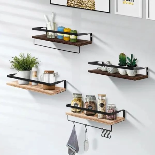 ESTANTES FLOTANTES PARA PARED EN JUEGO DE 4 PARA BAÑO Y COCINA - 3