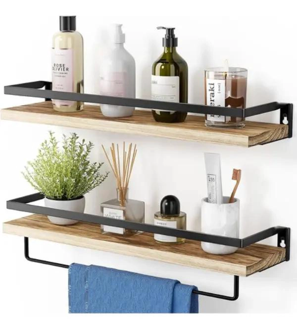 ESTANTES FLOTANTES PARA PARED EN JUEGO DE 4 PARA BAÑO Y COCINA - 4