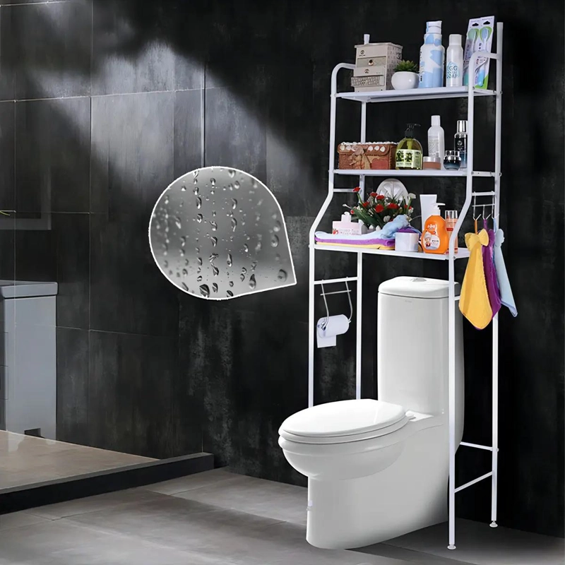 ORGANIZADOR DE ESTANTE PARA BAÑO SOBRE INODORO CON 3 ESTANTES - 2