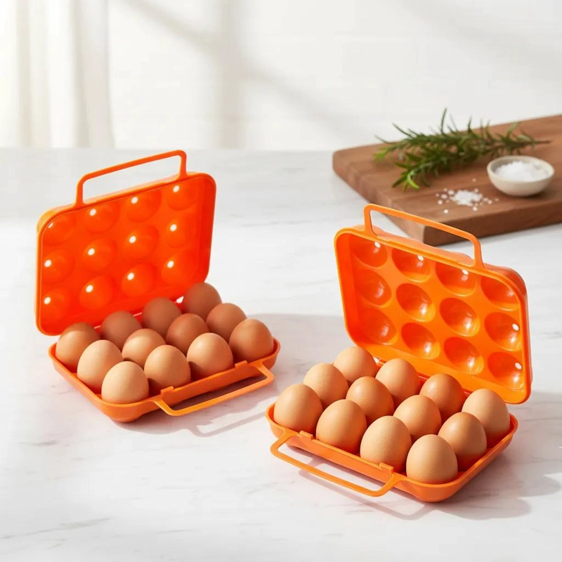 PACK DE 2 ORGANIZADORES DE HUEVOS PARA 12 HUEVOS CADA UNO - 1
