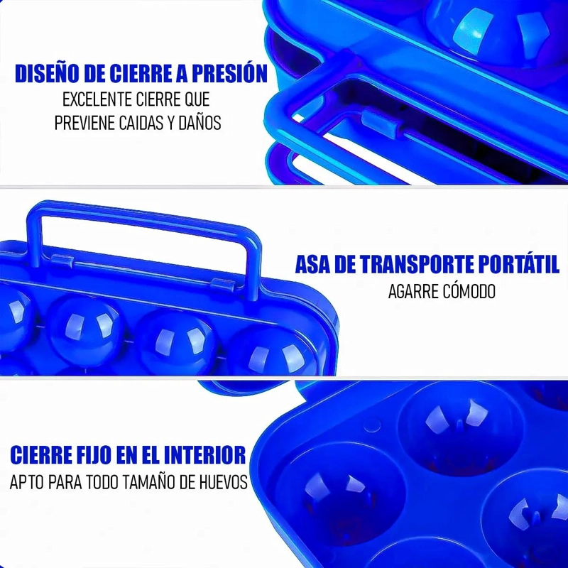 PACK DE 2 ORGANIZADORES DE HUEVOS PARA 12 HUEVOS CADA UNO - 6