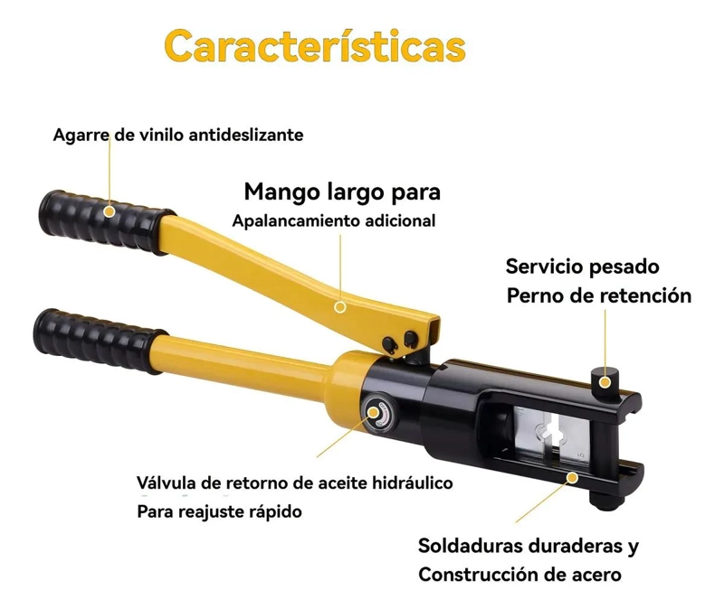 PRENSA HIDRAULICA PARA TERMINALES 16TON 16-300 MM² - 3