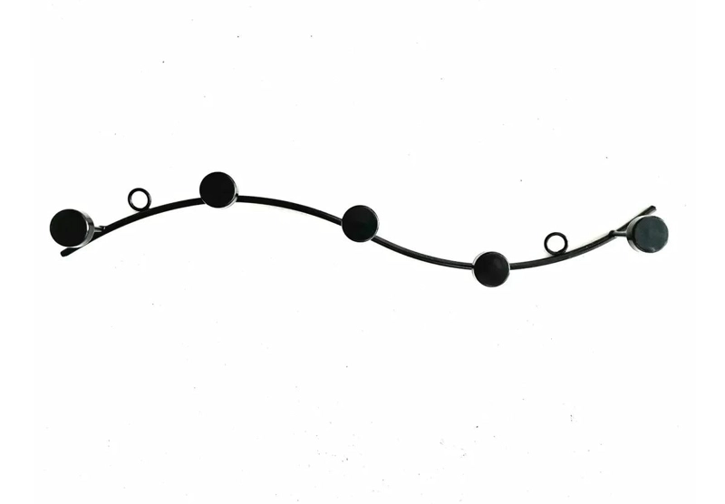 PERCHERO COLGADOR DE PARED PARA ROPA Y TOALLAS EN COLOR NEGRO - 1